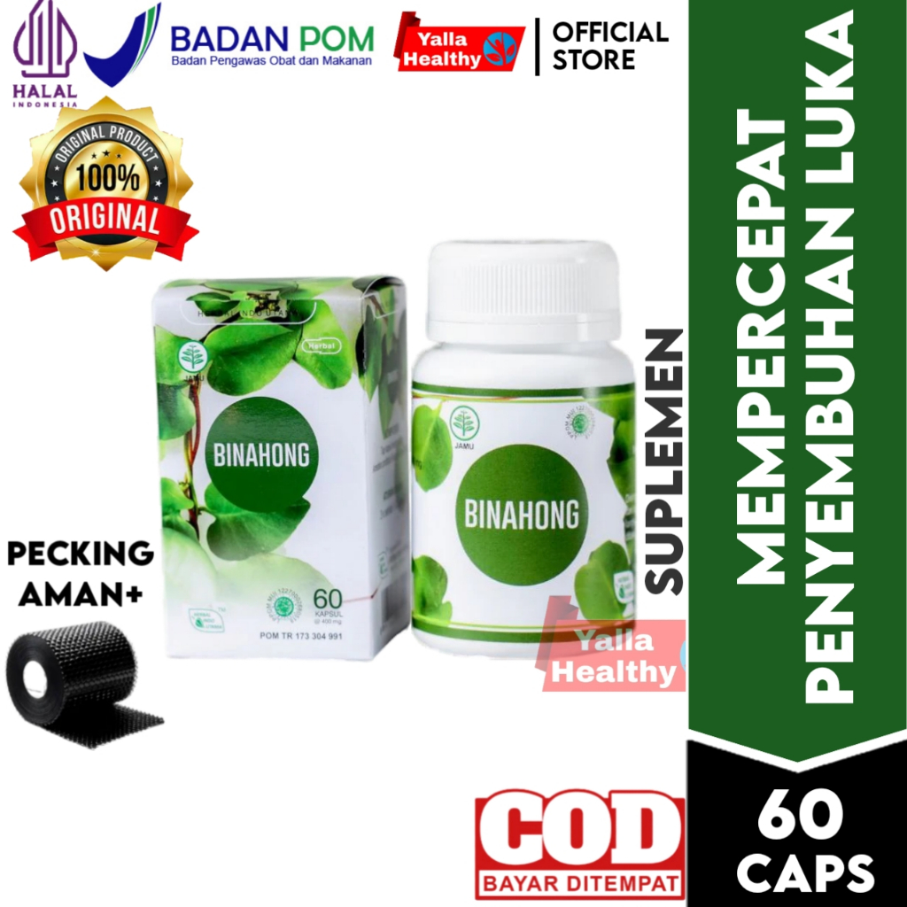 HIU Binahong Original BPOM - Herbal Luka Pasca Operasi & Caesar - Obat Pengering Luka Luar & Dalam
