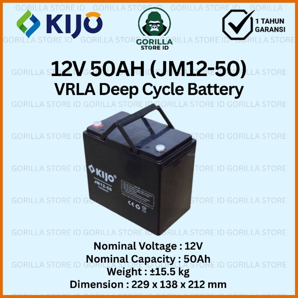 Baterai Aki VRLA KIJO 12V 50AH