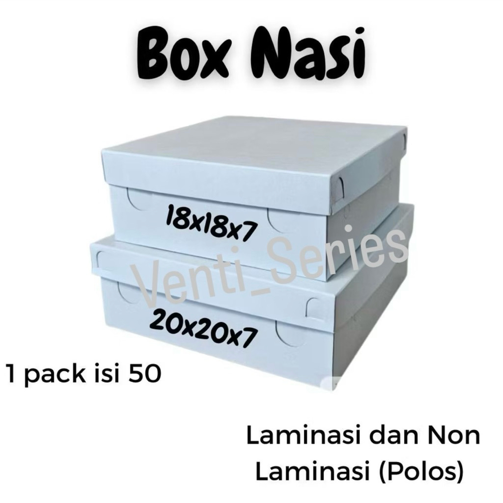Dus nasi kotak / Dus nasi 18x18 / Dus nasi 20x20 / Dus nasi murah / Dus nasi kotak tebal