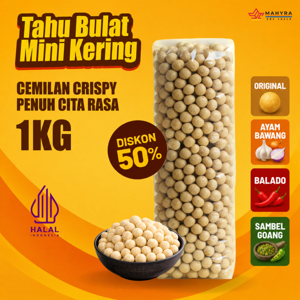 PROMO TAHU BULAT MINI KERING 1 KG FREE ONGKIR