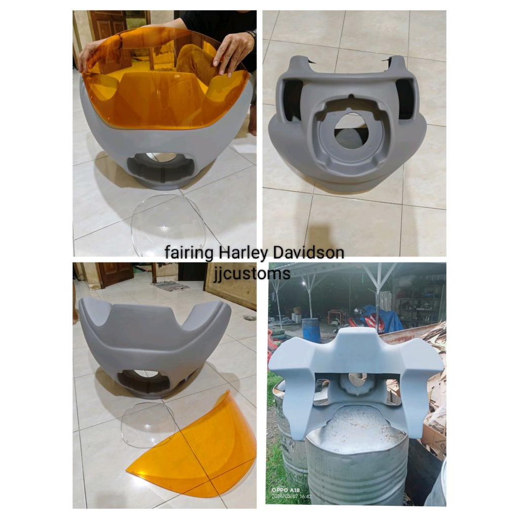 Fairing harley davidson dyna clubstyle+bracket twincam evo fxr (tidak terima cod)