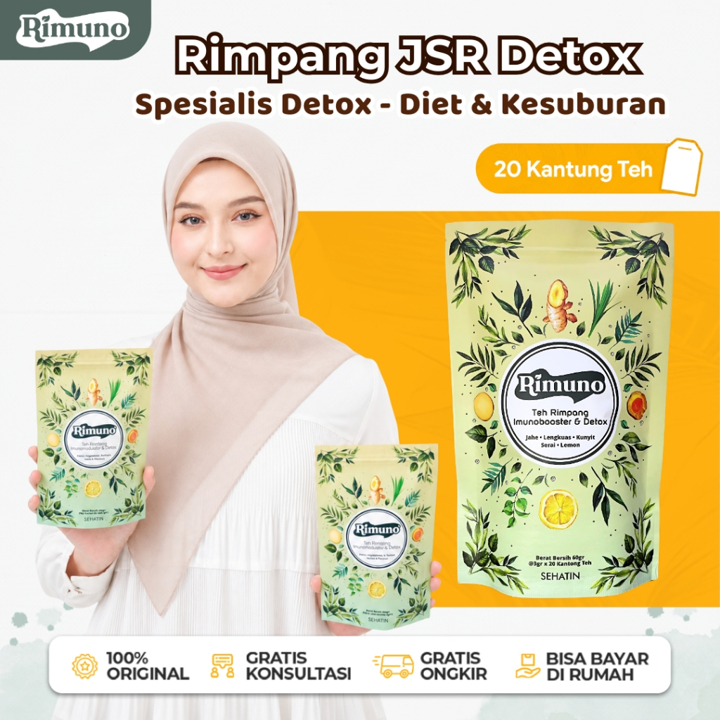 Teh Rimpang JSR Detox - Teh Jahe Lengkuas Kunyit Sereh Lemon