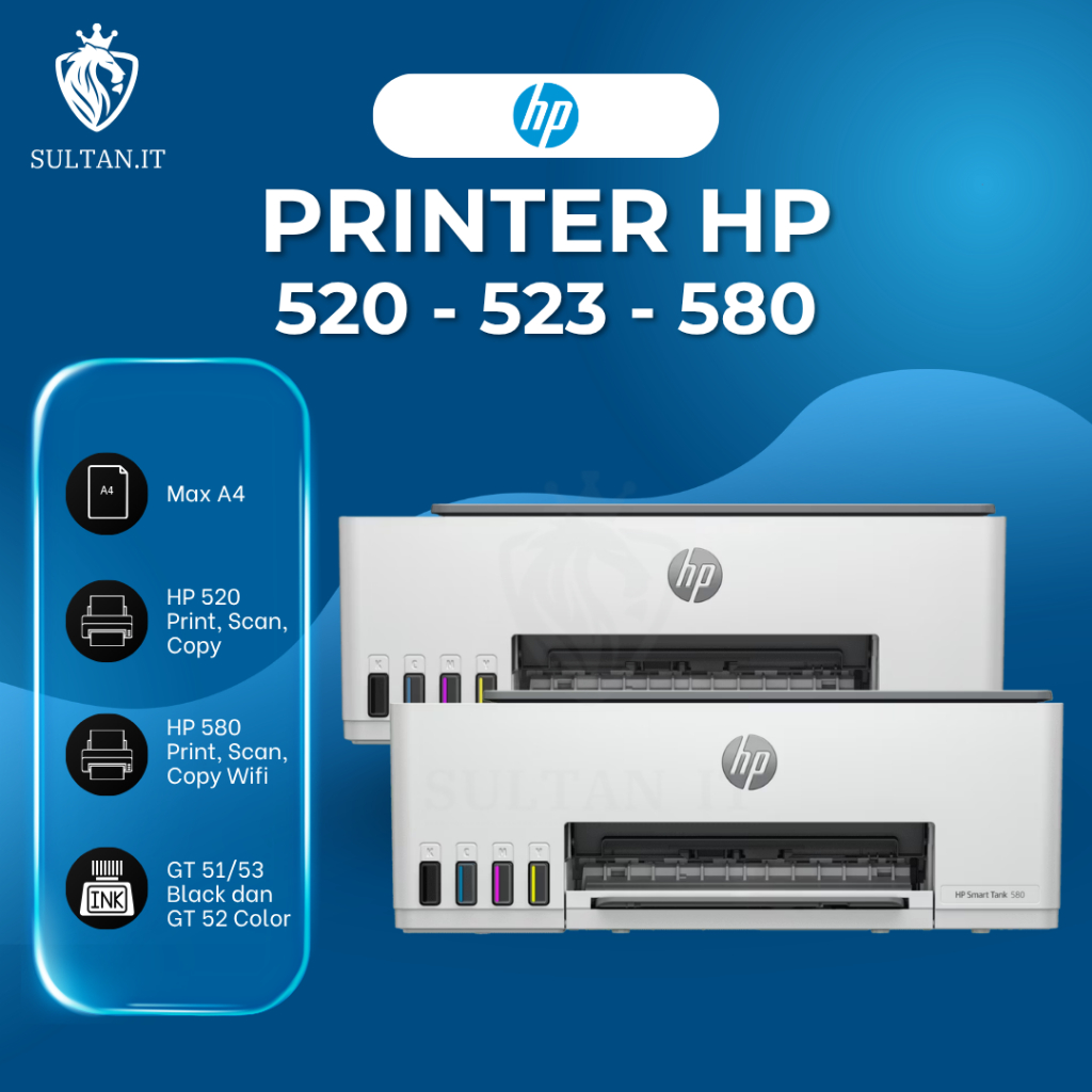 Printer Deskjet HP 520 (Print, Scan, Copy) / HP 523 (Print, Scan, Copy) / HP 580 (Print, Scan, Copy,