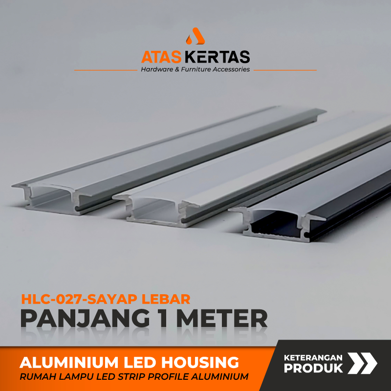Housing Led Strip Cover 1 Meter Rumah Lampu Cover Led Strip Sayap