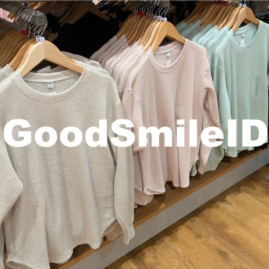 SALE Women T-Shirt Waffle Lengan Panjang Kaos Sweater Wanita Cewek UNIQLO