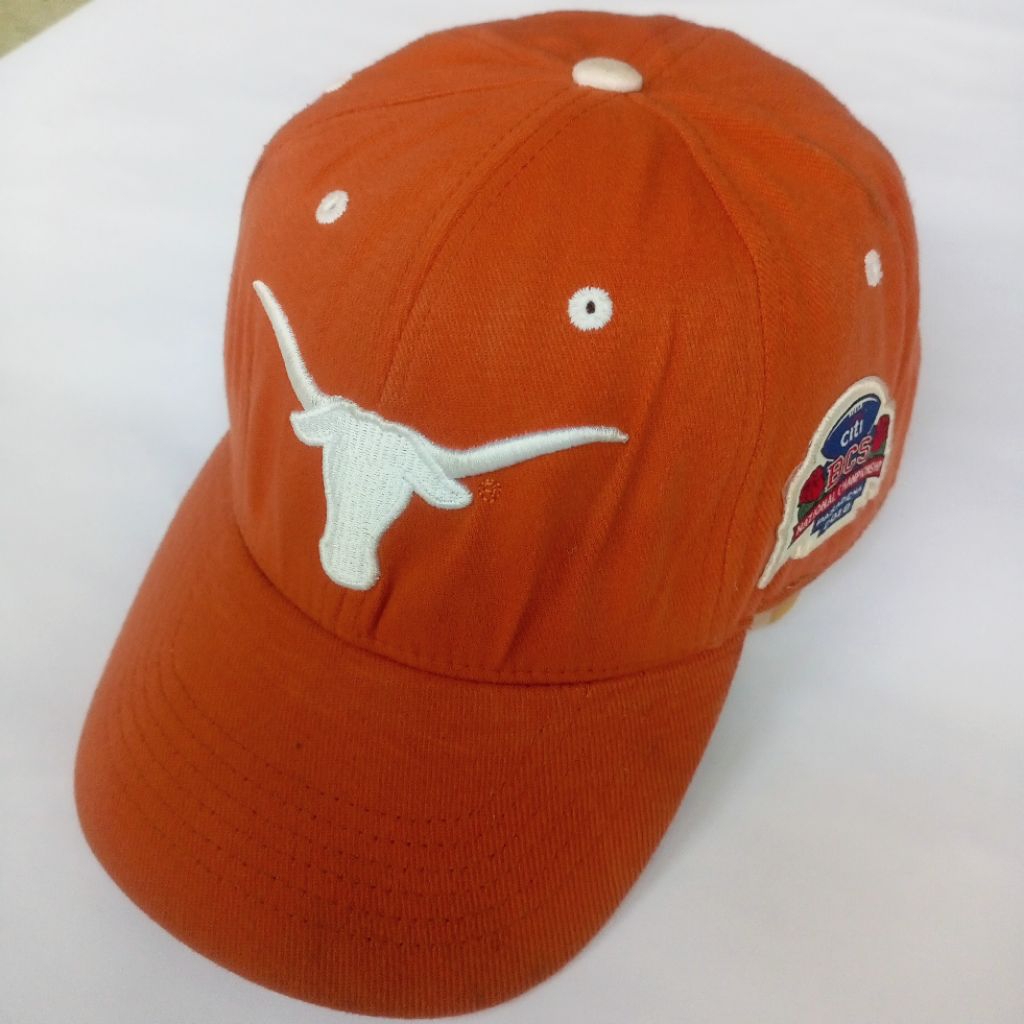 Topi Billup Baseball Second Original Texas Longhorns BCS 2010 NCAA Orange Vintage Pria