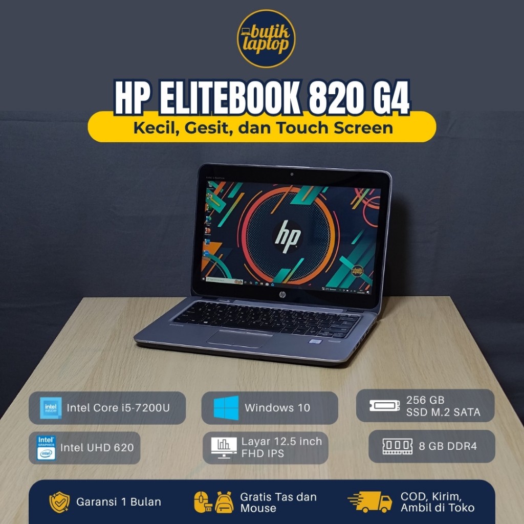 HP Elitebook 820 G4 Touch Screen Intel Core i5 RAM 8GB SSD 256GB
