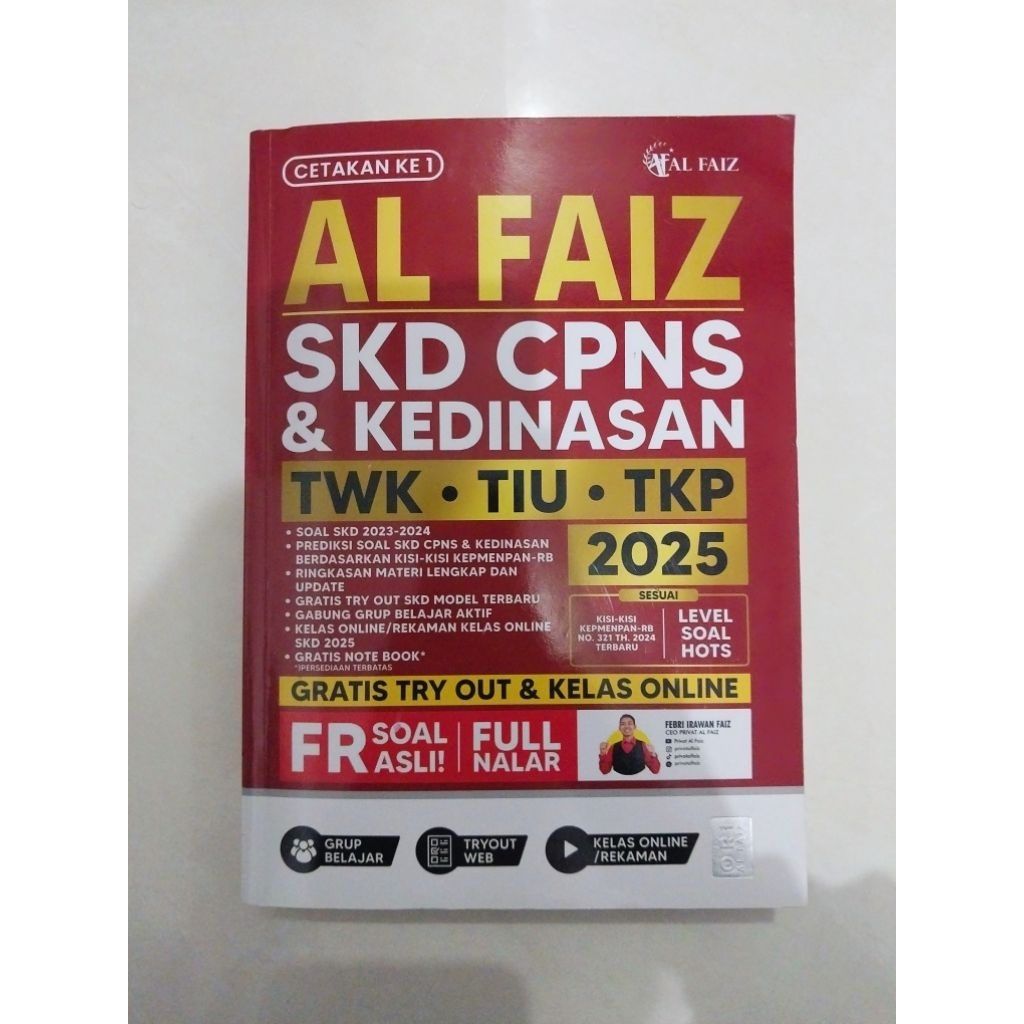 [PRELOVED] BUKU SKD CPNS KEDINASAN TWK TIU TKP AL FAIZ 2025
