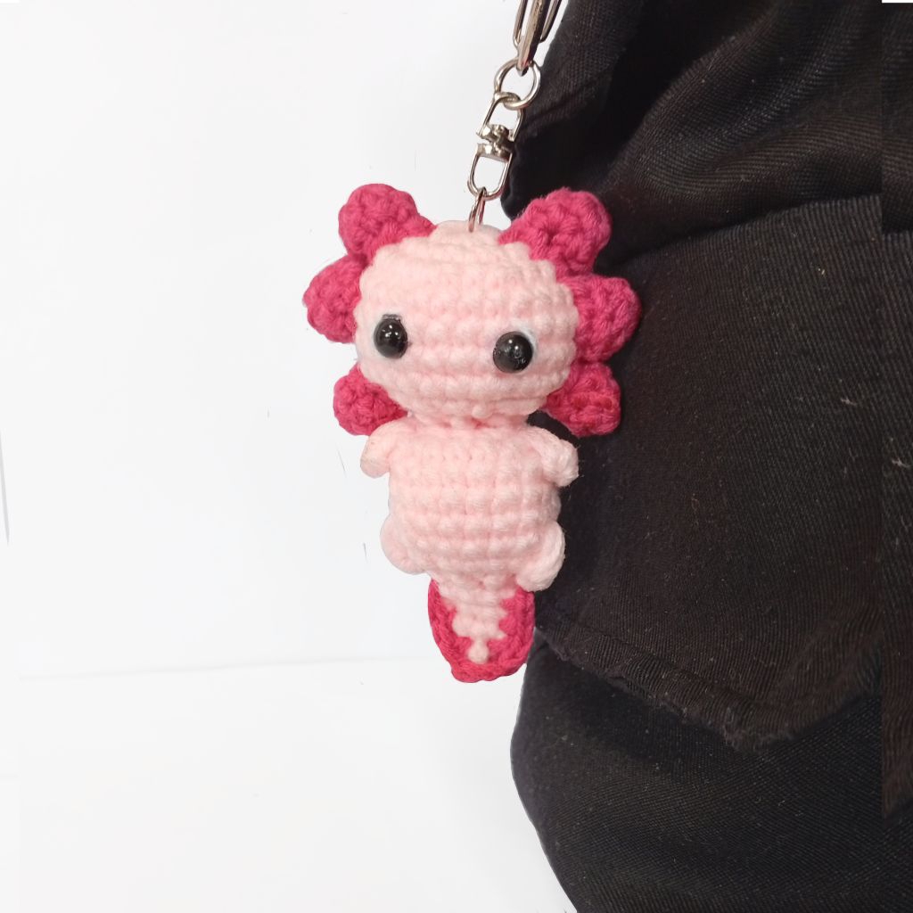 Amigurumi Keychain Axolotl/Gantungan Rajut Karakter Axolotl