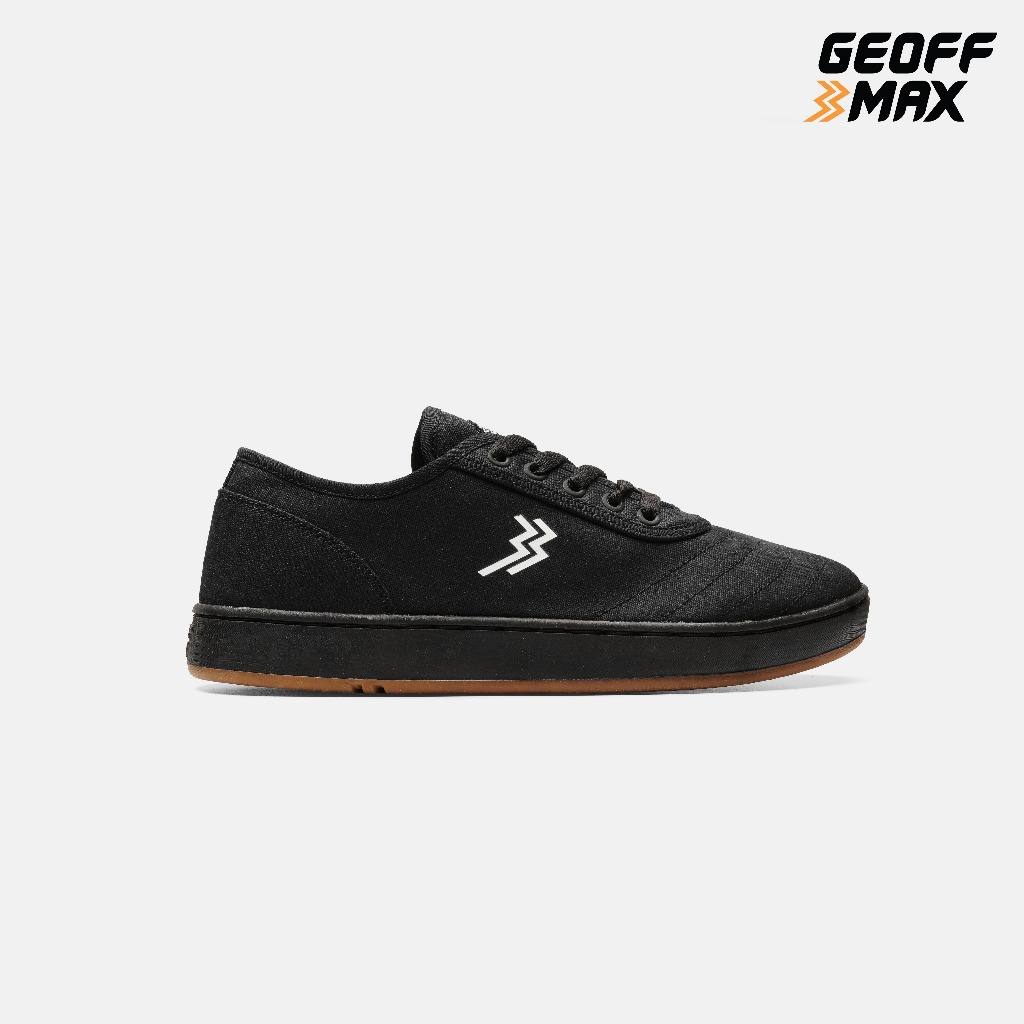 Geoff Max Dublin Sepatu Sneakers Kasual Kanvas Hitam Unisex Pria Wanita Model Dublin Sol Razor Grip 