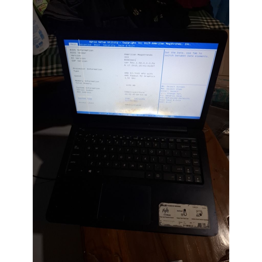 MOBO ASUS E402Y