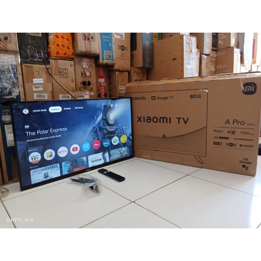 JUAL MURAH GOOGLE TV LED XIAOMI 32 INC HD KONDISI BEKAS MASIH SEGEL (0293)