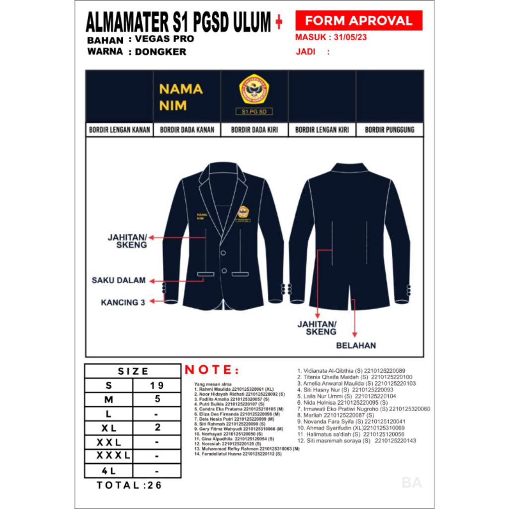kemeja pdh, kemeja mahasiwa, kemeja kerja custom, kemeja custom