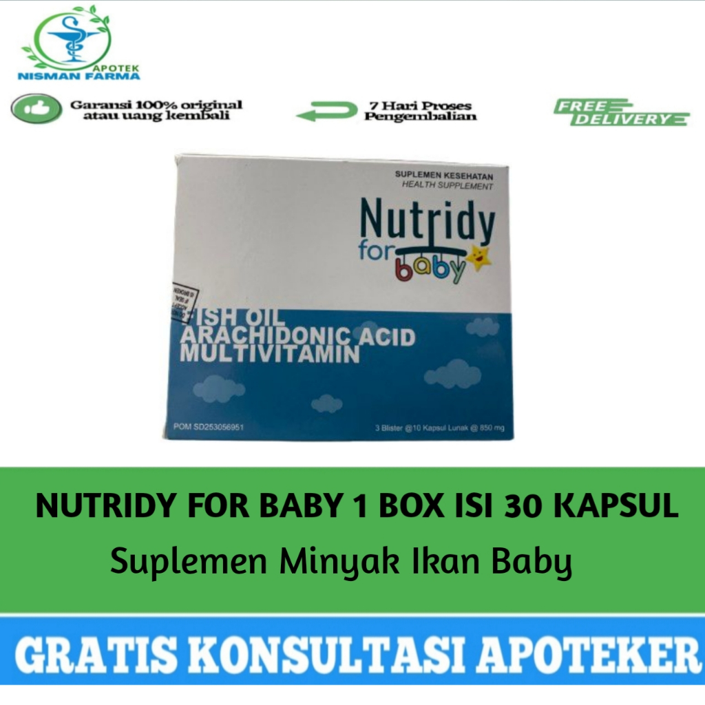 Nutridy For Baby 1 Box Isi 30 Kapsul/ Suplemen Minyak Ikan Bayi
