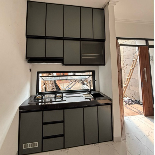 Kitchen set full aluminium custom anti rayap