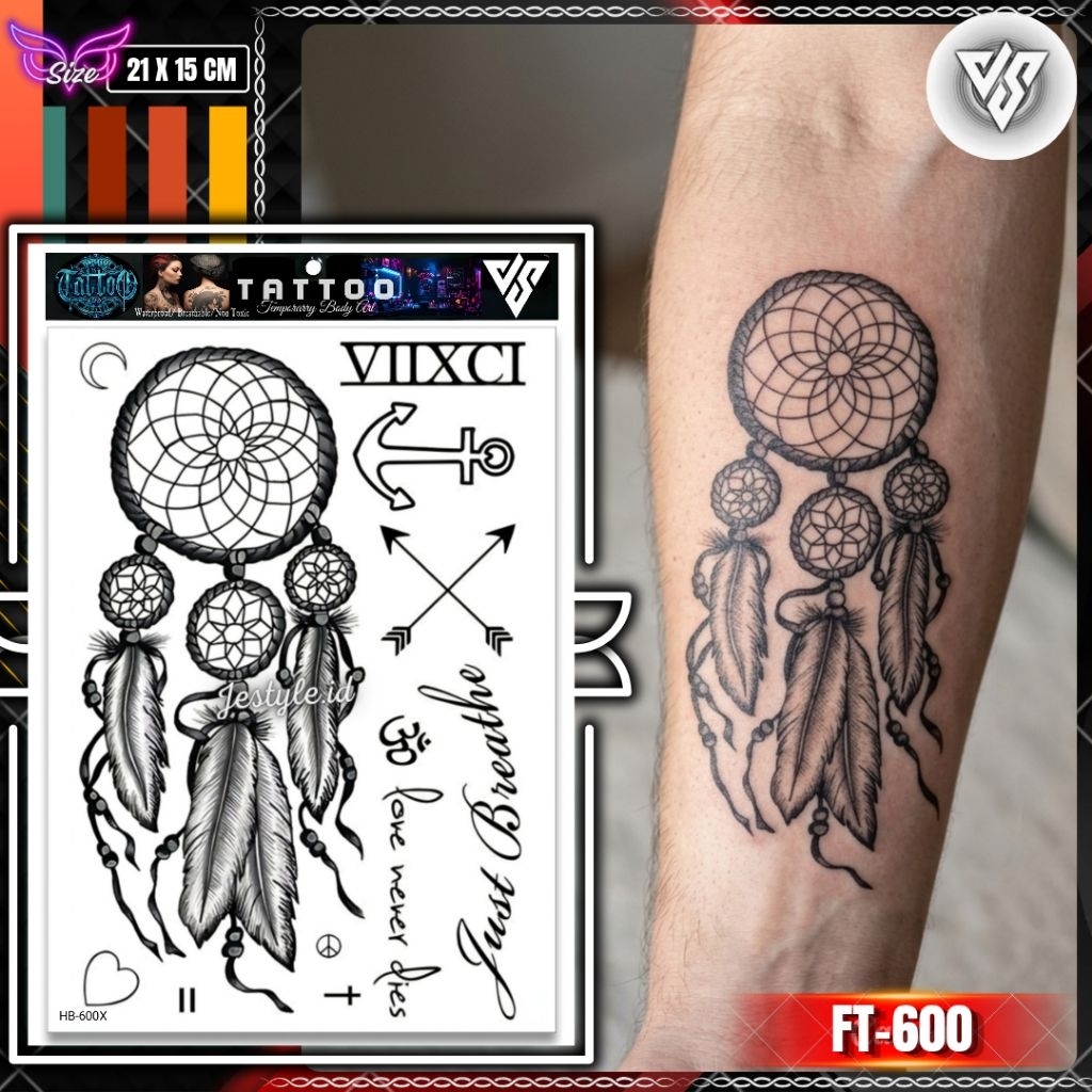 [HB-600] Tato Temporer Temporary Tattoo Bulu
