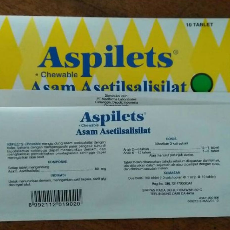 vitamin Aspilets80 / 10 tablet originnal