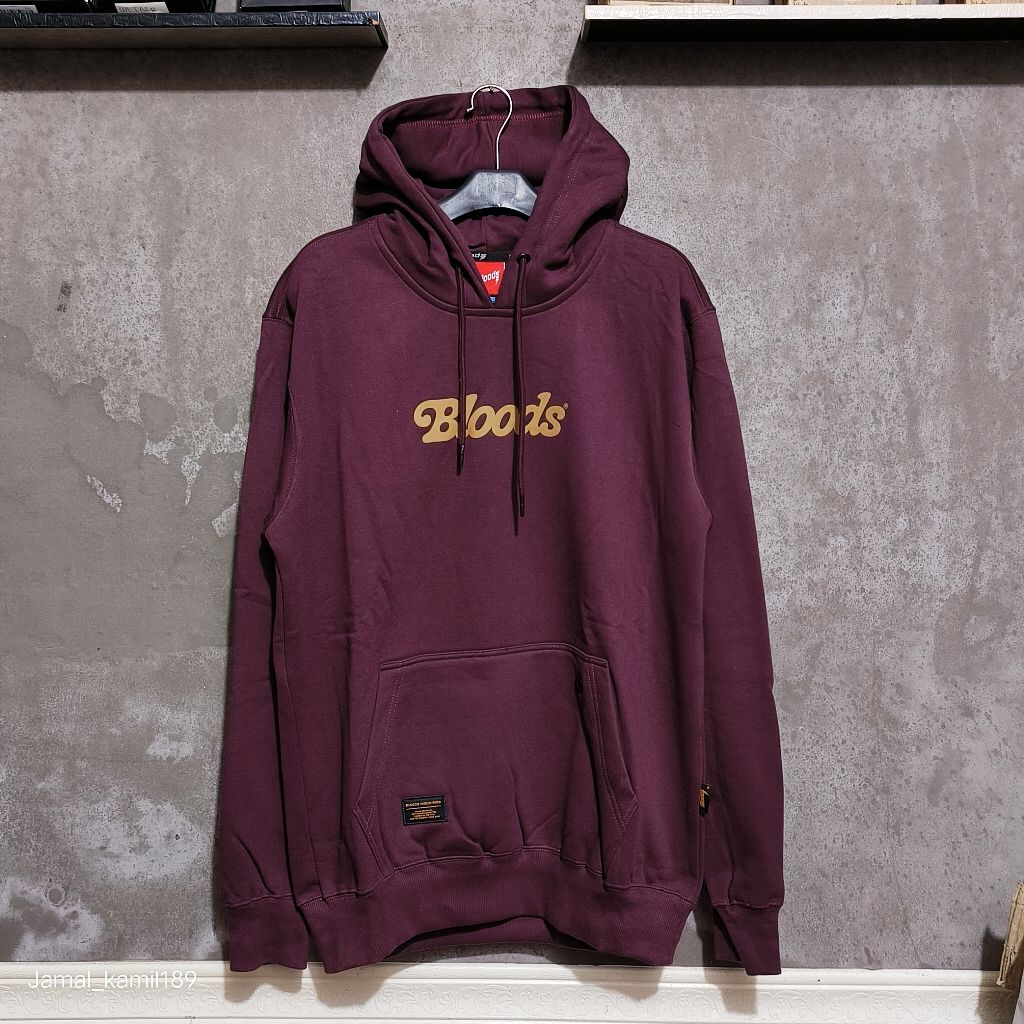 HOODIE SWEATER BLOODS GHETTO MAROON ORIGINAL.