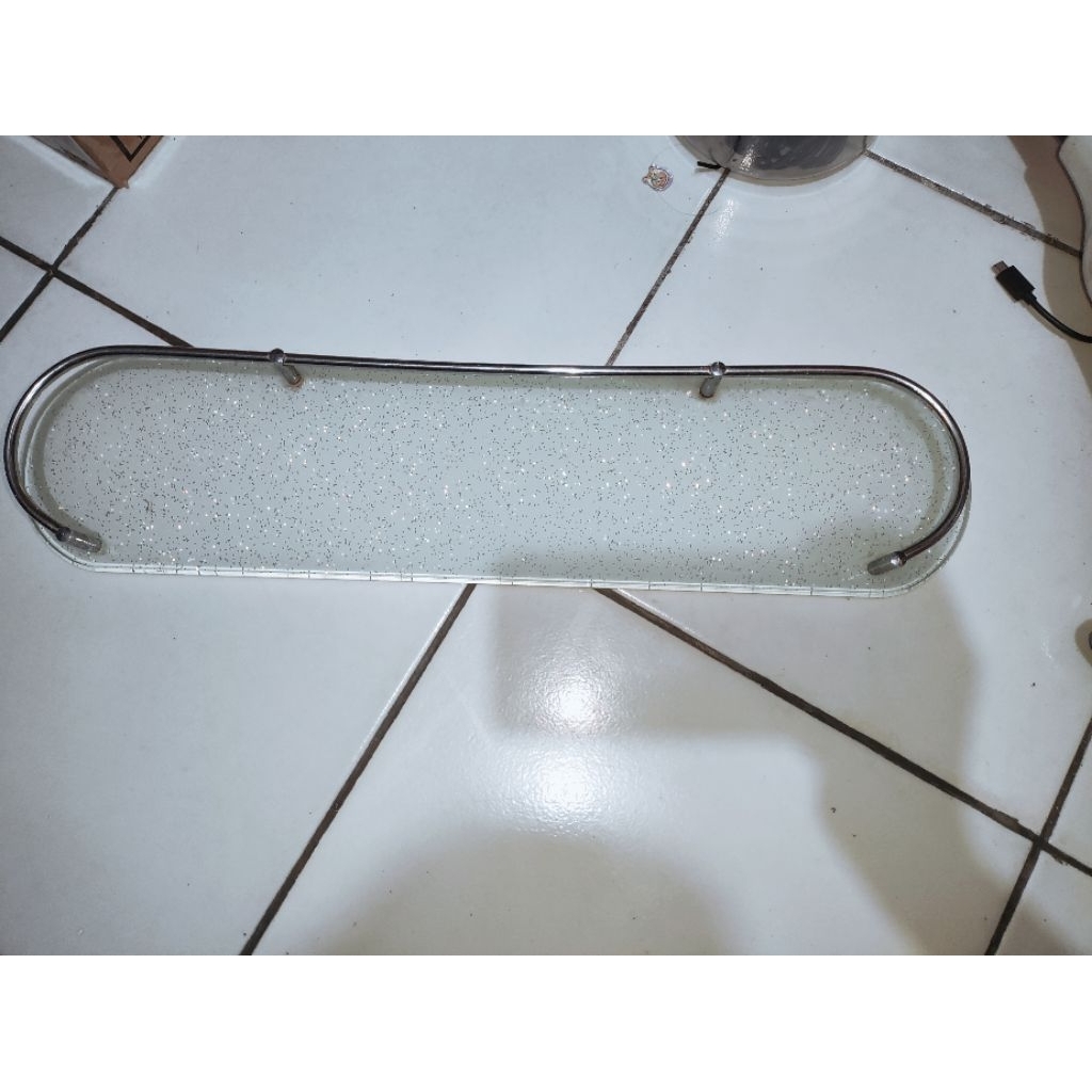 (PRELOVED) RAK SABUN KACA (PLANGSET KACA GLASS)