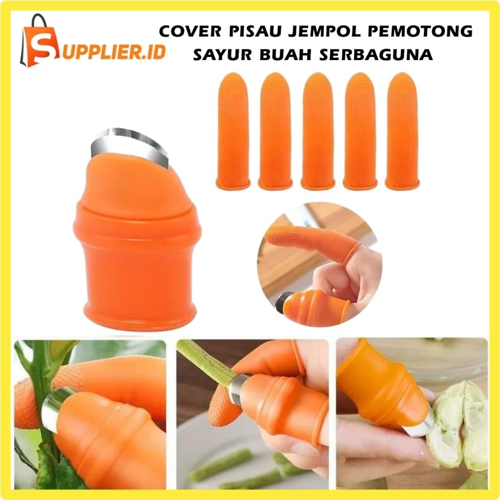 Sarung Jari Jempol Silikon / Cover Pisau Jempol Pemotong Sayur Buah