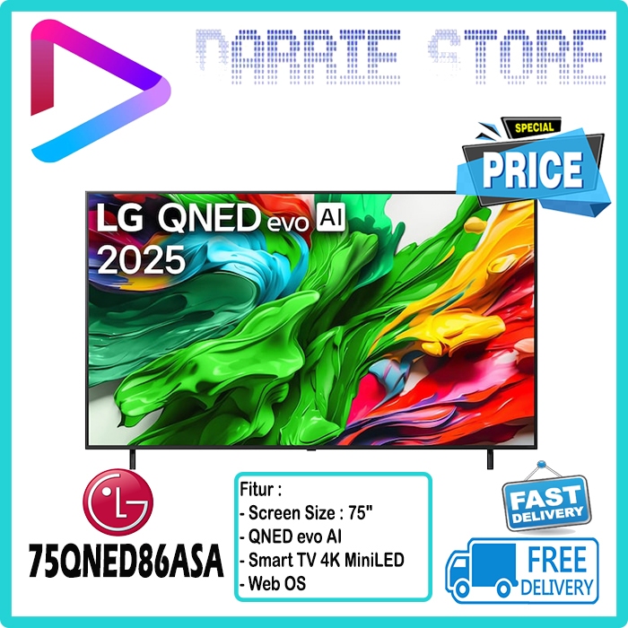 LG 75QNED86ASA Smart TV 4K MiniLED 75 inci LG QNED evo AI QNED86 LG Mini Led 75 Inch LG 75QNED 75QNE