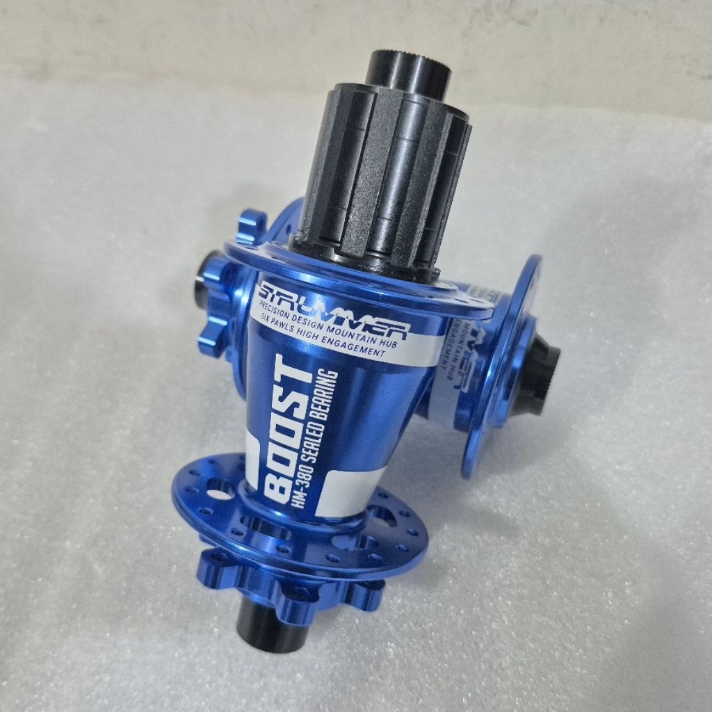 Hub Freehub Strummer HM 380 Boost TA HUB SET sepeda MTB Discbrake 6 bolt Super Tawon