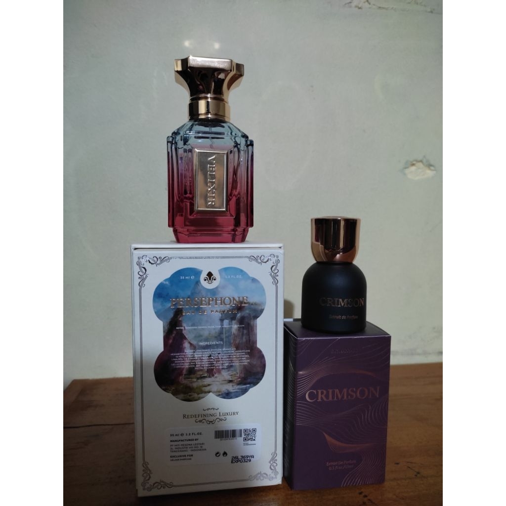 Botol + Box Kosong Velixir Persephone (free botol + box crimson 15ml)