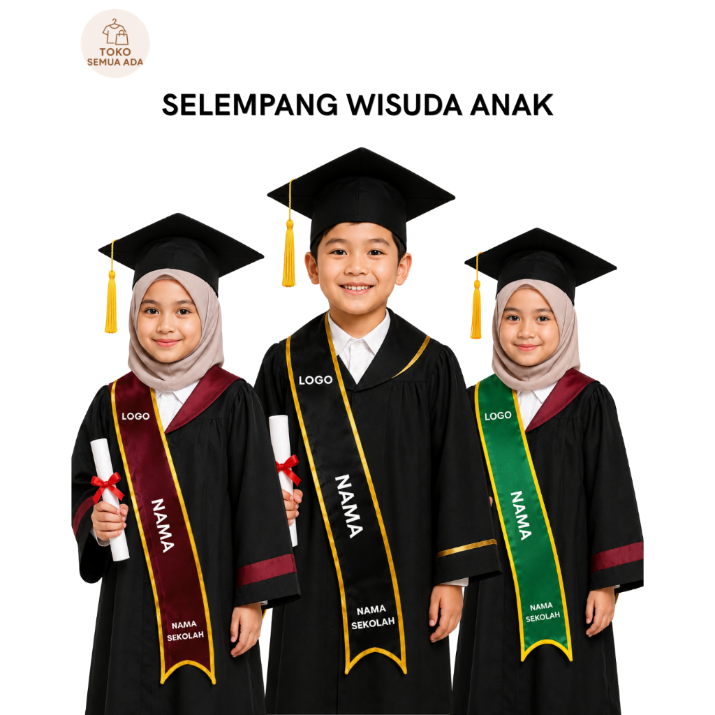 Selempang Wisuda Anak | PAUD-TK-SD | Selempang Anak