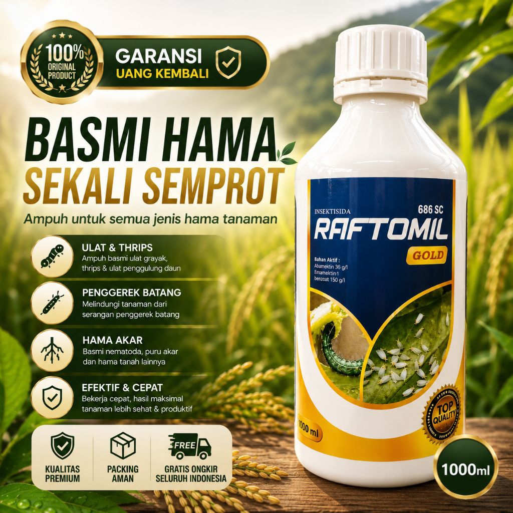 RAFTOMIL GOLD 686SC 1 Liter – Insektisida Sistemik Pembasmi Hama Tanaman