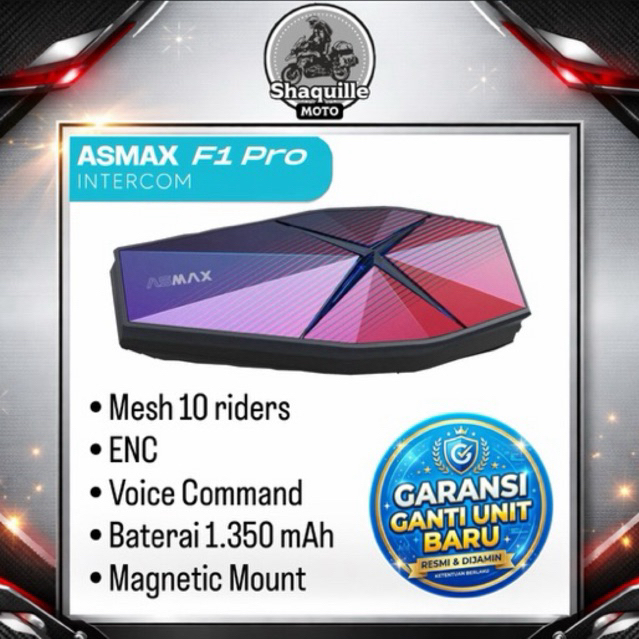 Intercom Asmax F1 Pro | Intercom Retouch | Interkom helm