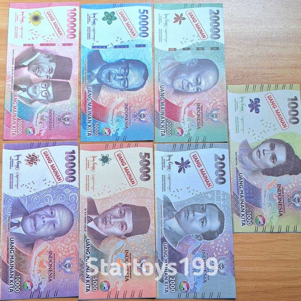 mainan uang uangan asli isi 25 / uang mainan / mainan edukasi uang uangan