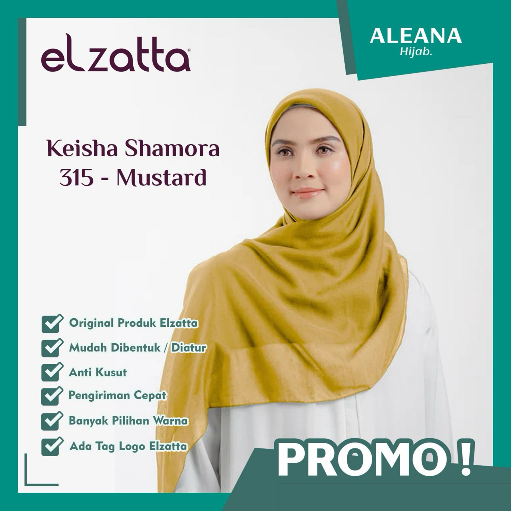 PROMO Hijab PNS Elzatta Mustard Kode 315 | Elzatta Hijab