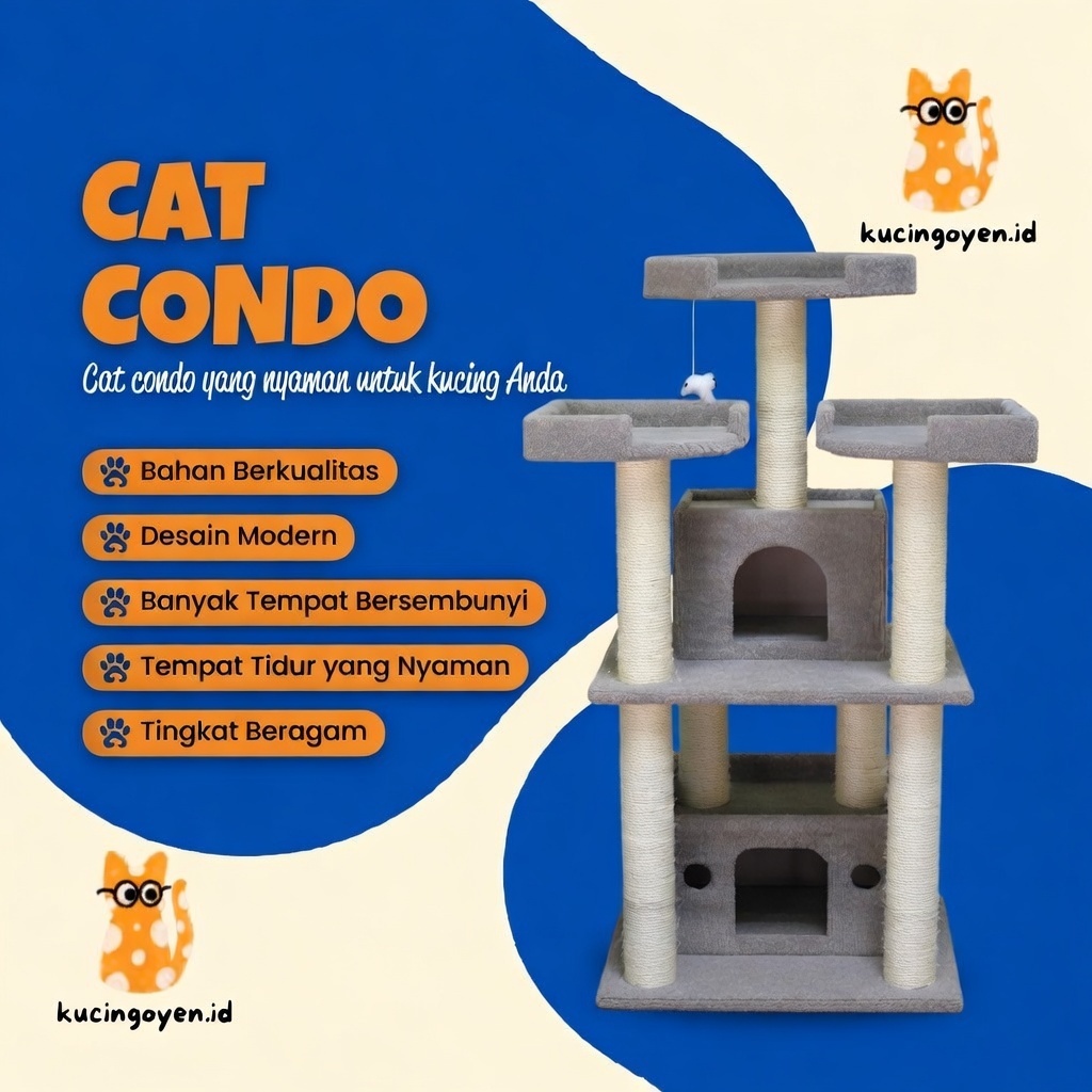 CAT CONDO / CAT TOYS / CAT HOUSE / KANDANG KUCING