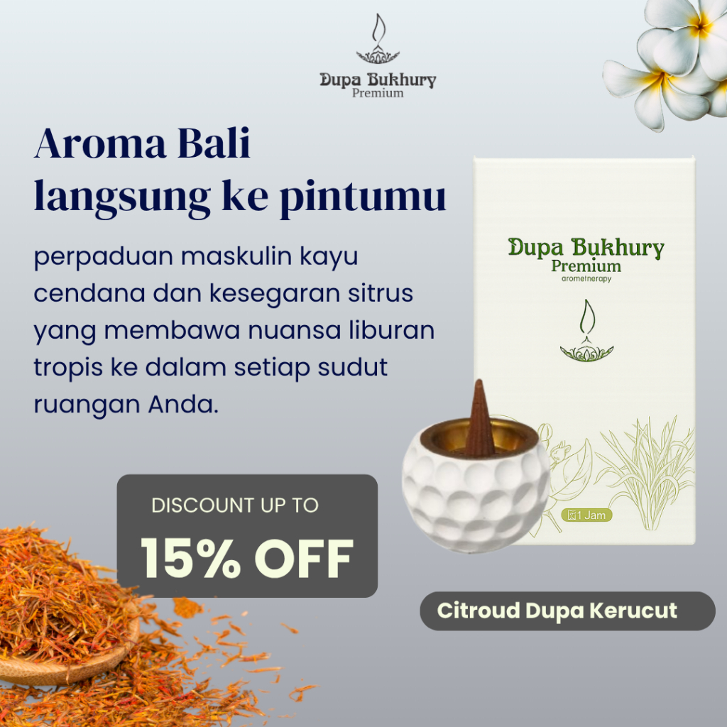 Citroud:Dupa Kerucut Premium Aroma Bali Dupa Bukhury Cendana Sitrus yang Hadirkan Nuansa Liburan
