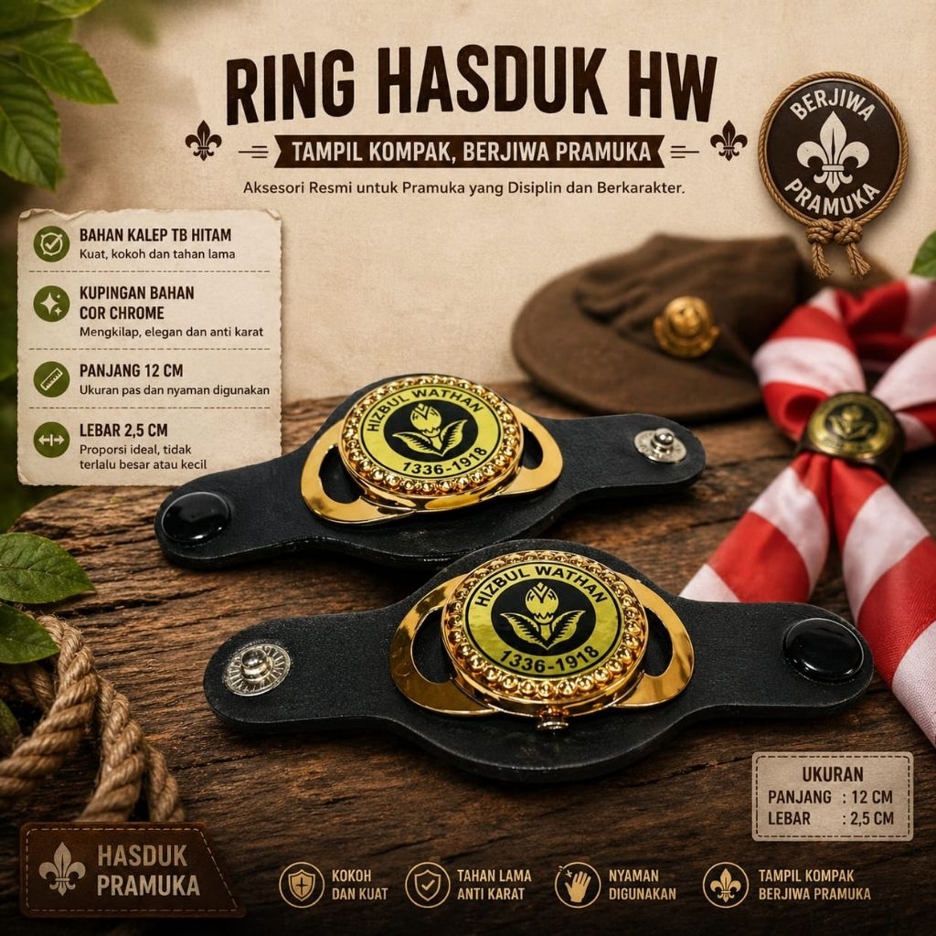 RING HASDUK HIZBUL WATHAN - RING HASDUK HW HITAM KOLONG HASDUK HW - CINCIN HASDUK HW