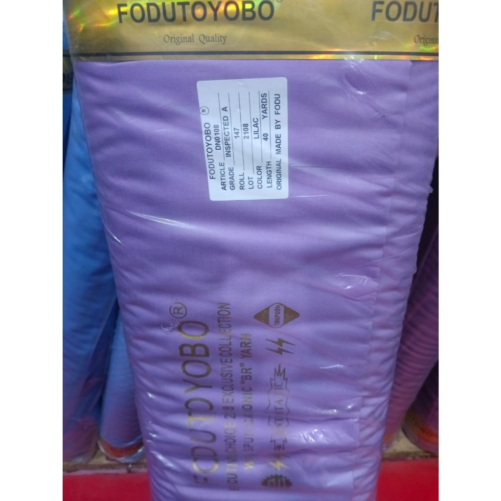 [PAKET] Kain Polos Toyobo Fodu Lilac 1 Roll isi 40 YARD