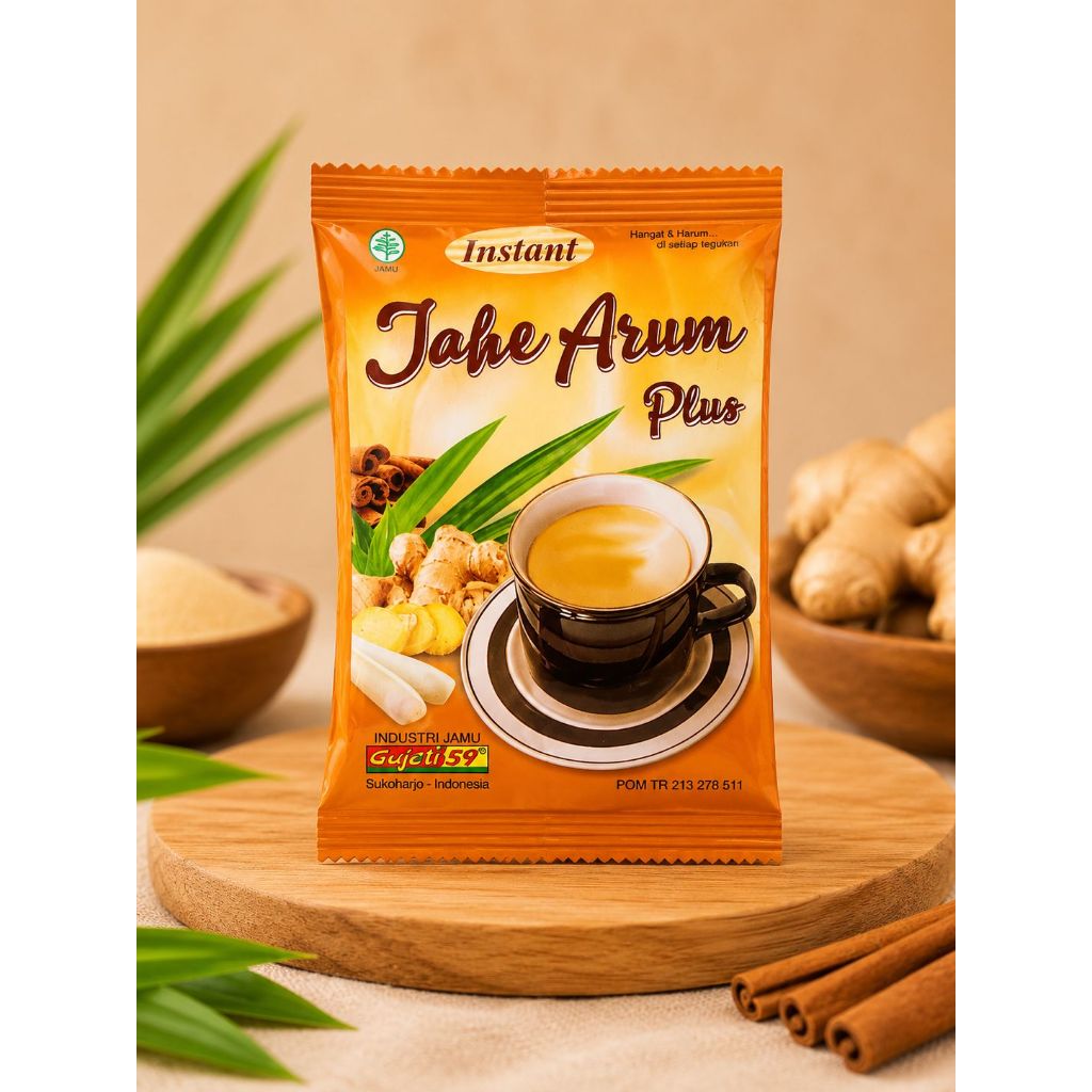 Jahe Arum Plus Instant Gujati 59 – Minuman Jahe Herbal Hangat Sachet