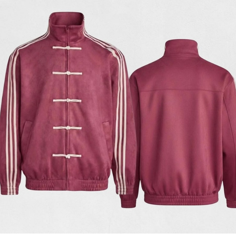 [NEW ARRIVAL] Cheongsam Track Jacket Oversize Polos Maroon Pria Premium