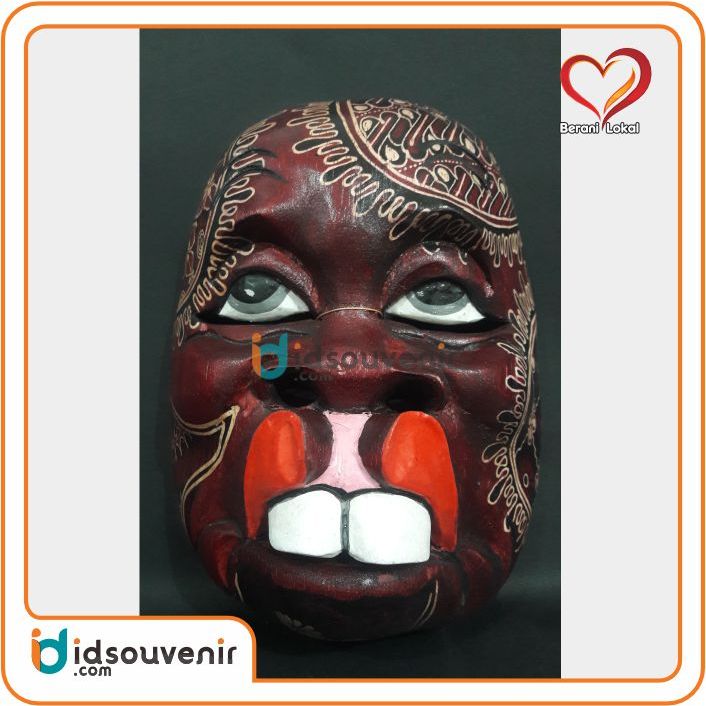 Topeng Lucu Batik Gigi jongos/Topeng kayu