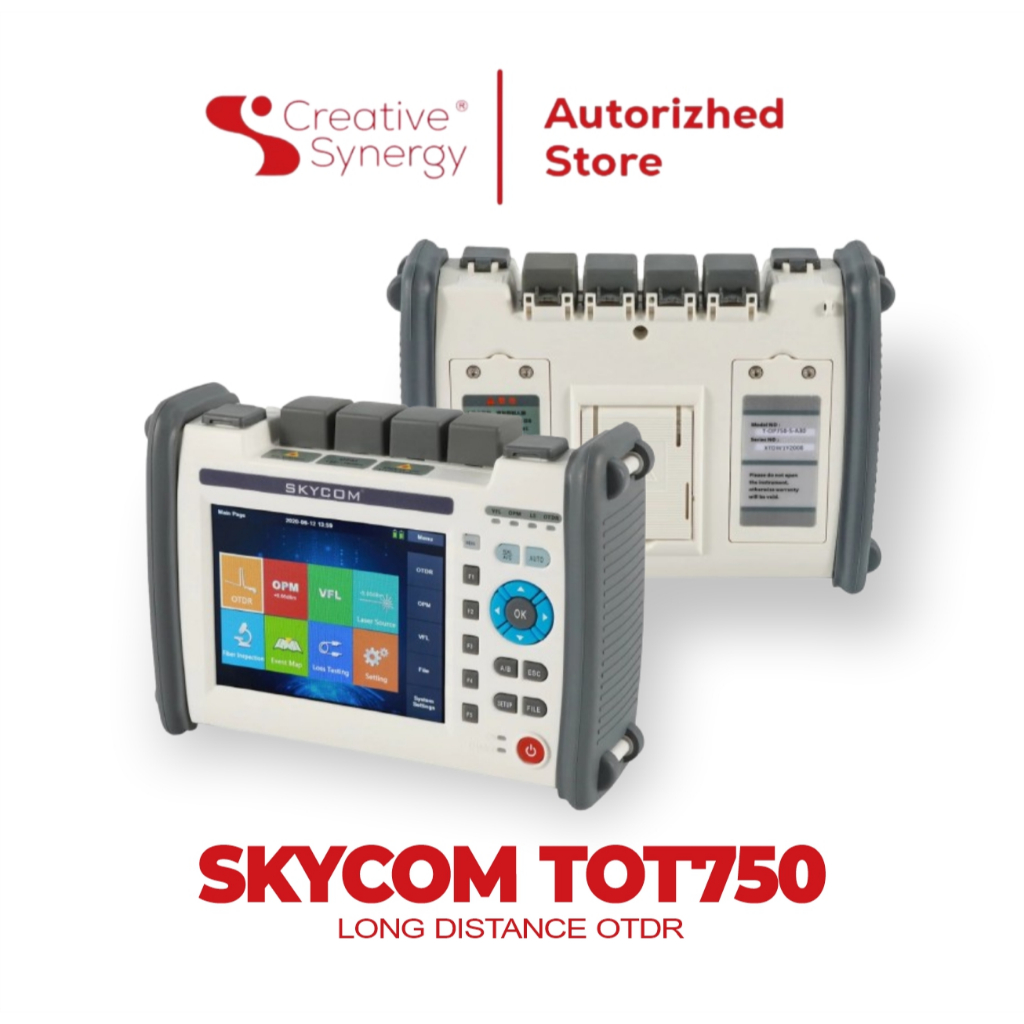 Skycom TOT750 Long Distance OTDR - Dual wavelenght 1310nm / 1550nm - Alat Ukur Redaman FO FTTH OTDR