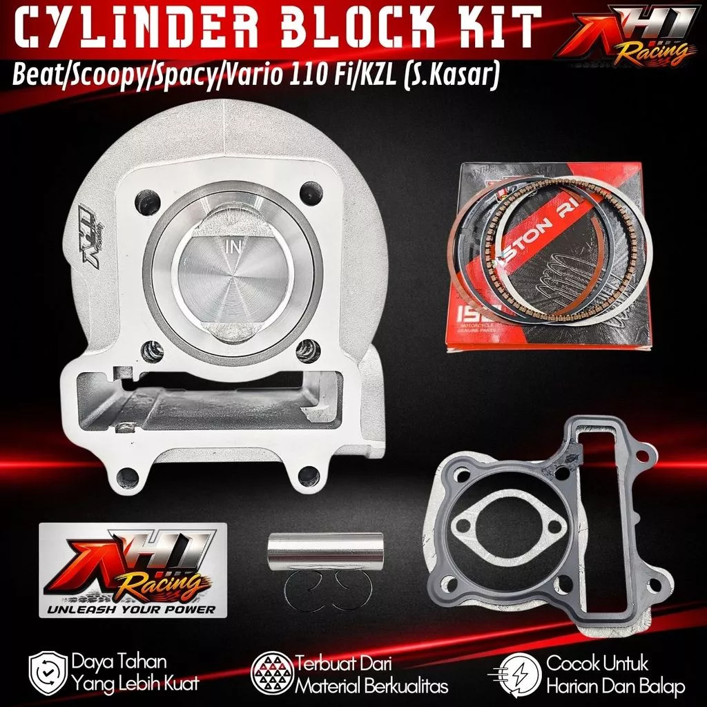 BLOK BLOCK SEHER BORE UP AH1 RACING BEAT Fi SCOOPY Fi VARIO 110 Fi SPACY Fi KODE KZL - CYLINDER BLOK