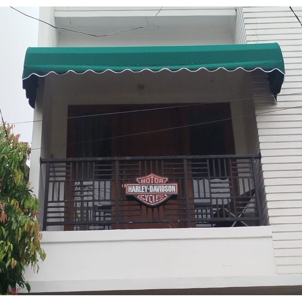 Kanopi rumah outdor Awning minimalis kokoh, waterfrop