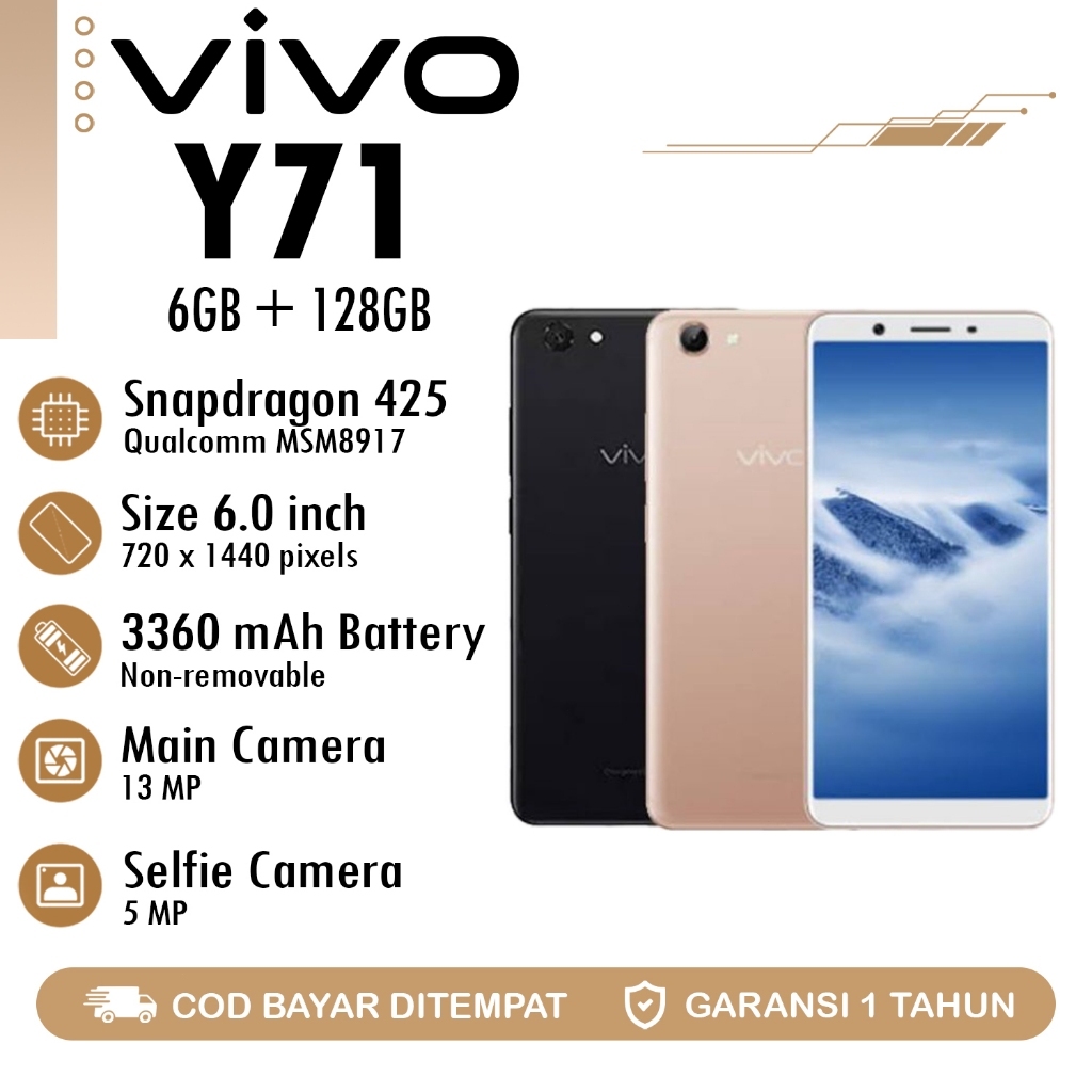 [KHUSUS LIVE STREAMING DIANITAFASHION] Vivo Y71 RAM 4+64GB 6+128GB 4GLTE Dual Sim