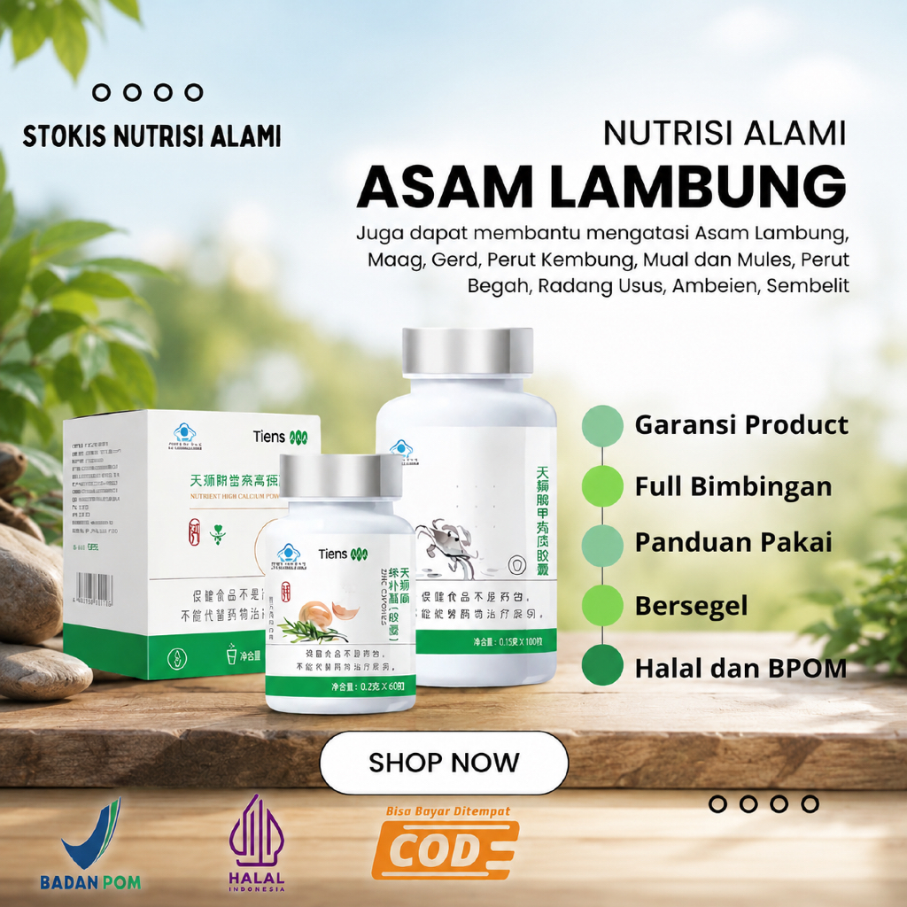 OBAT TCM HERBAL CHINA PAKET ASAM LAMBUNG GERD Kronis Gerd Anxiety - CHITIN CHITOSAN ZINC KAPSUL & CA