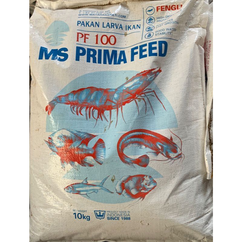 Pakan Larva Ikan PF 100 1 karung 10 kg/Pakan Ikan Larva PF 100 Prima feed