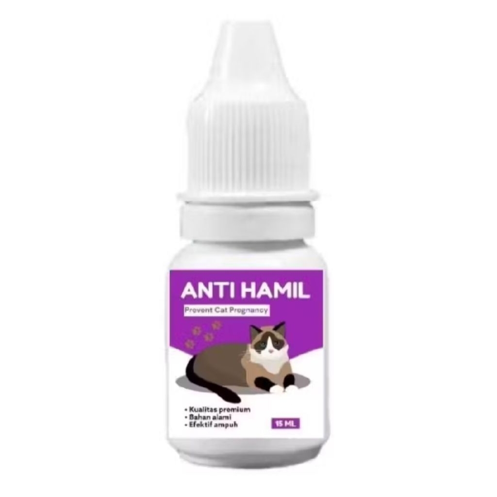 ANTI HAMIL KUCING (15ml) mencegah kehamilan dan proses ovulasi pada kucing obat kb kucing anti hamil