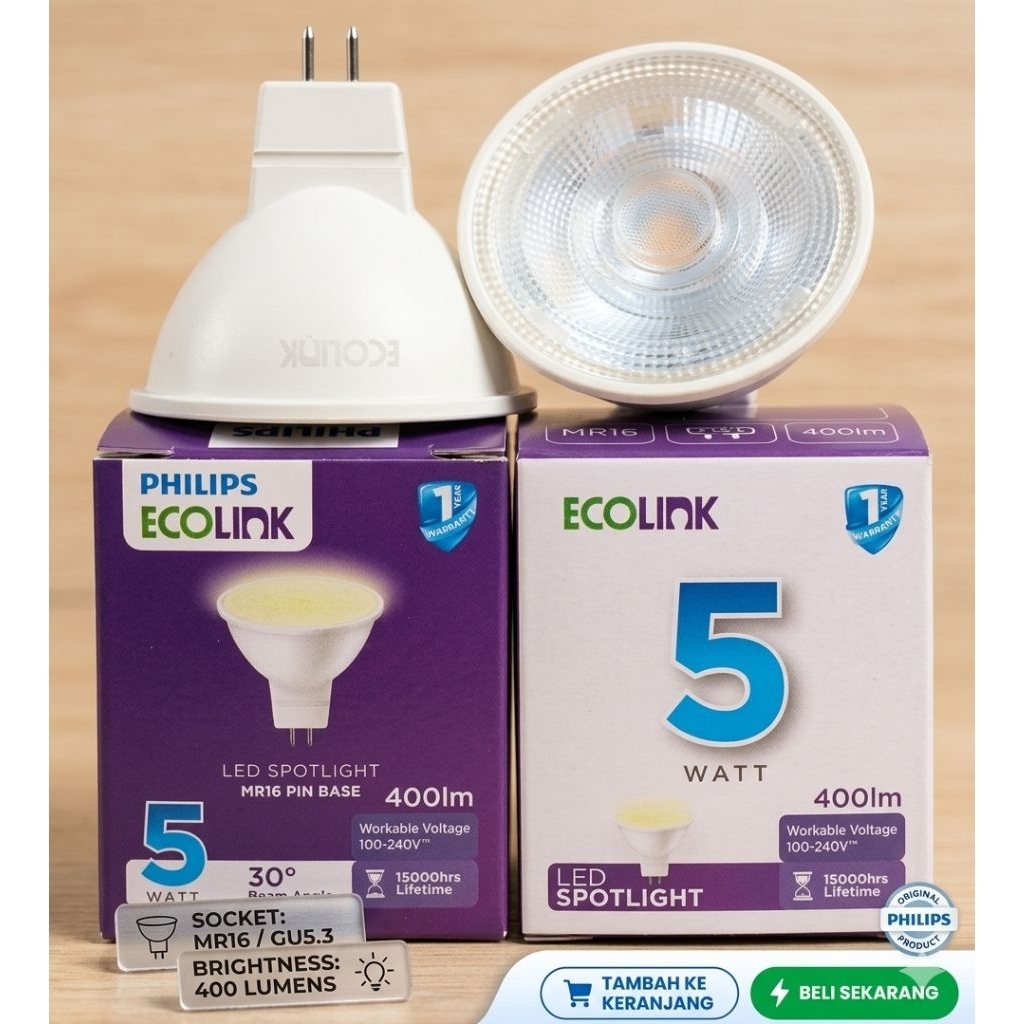 Lampu Philips ecolink Mr16 Kuning