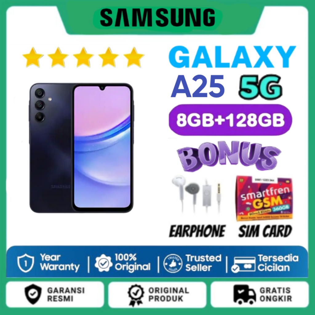 HP SAMSUNG A25 5G 8GB/256GB GARANSI RESMI DAN EXTRA BONUS