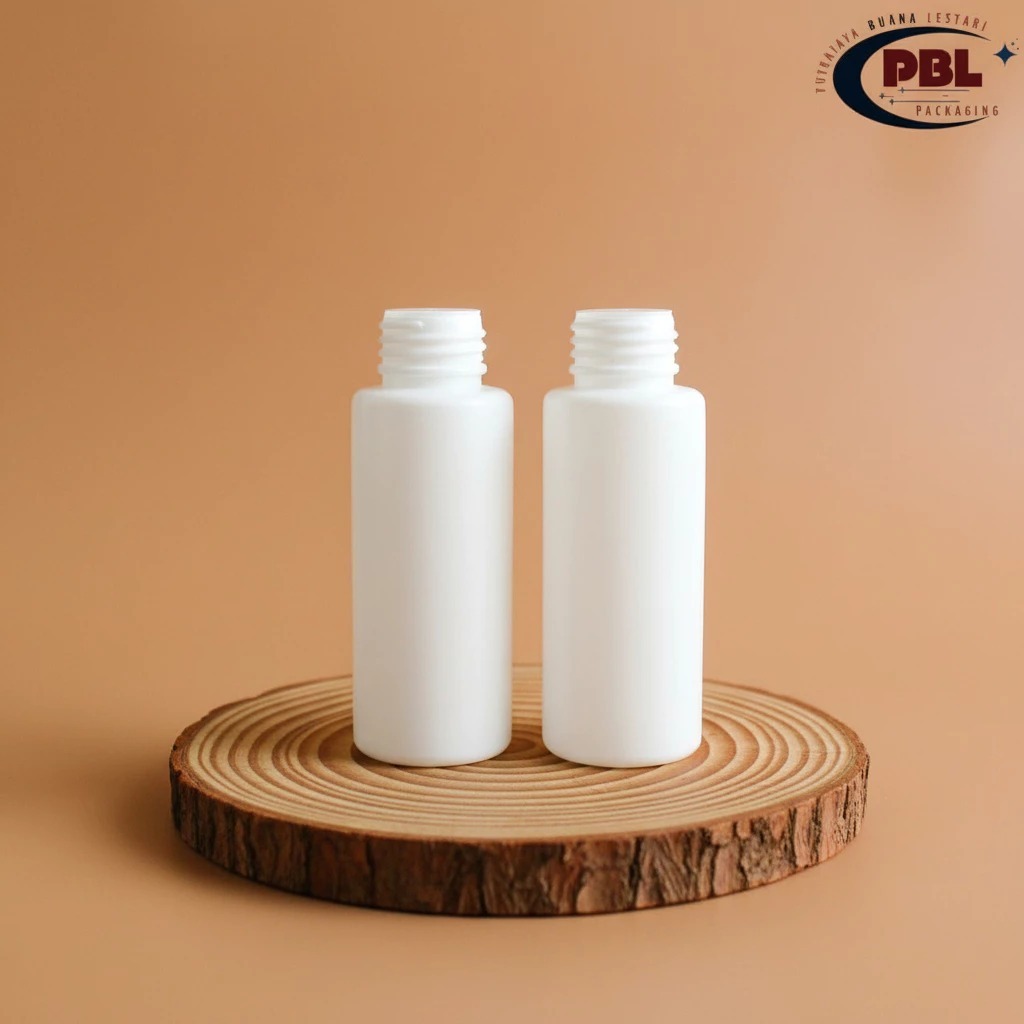 BOTOL HDPE 60ml PUTIH TANPA TUTUP  / BOTOL PLASTIK HDPE 60ml / UNTUK DIAMETER NECK 24