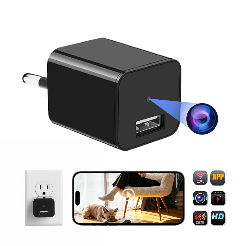 WiFi Kamera HD 1080P Kamera Mini Tersembunyi USB Pengisi Daya CCTV Kamera Pengintai USB Video Record